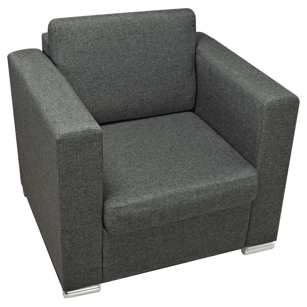 Poltrona Grigio Scuro in Tessuto 243582