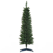 Albero di Natale Artificiale Stretto 150 cm con 294 Rami e Base Scomponibile Verde ¨C Minimal ¨C 150 cm