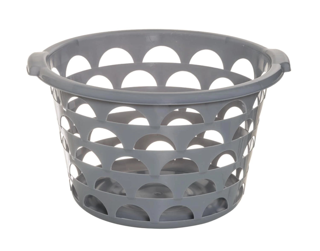 CESTO COOKIE REALIZZATO IN PLASTICA FORATO CON CAPIENZA DA 23LT COLORE GRIGIO