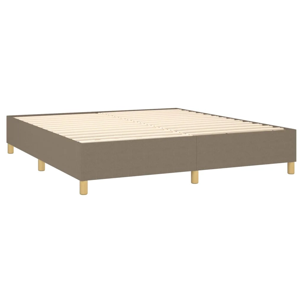 Giroletto a Molle con Materasso Tortora 180x200 cm in Tessuto 3128385
