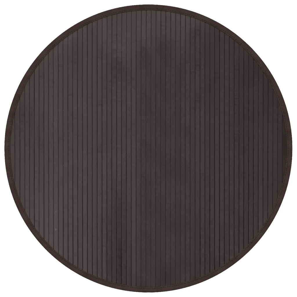 Tappeto del soggiorno | Tappeto Rotondo Marrone Scuro 100 cm in Bamb¨´