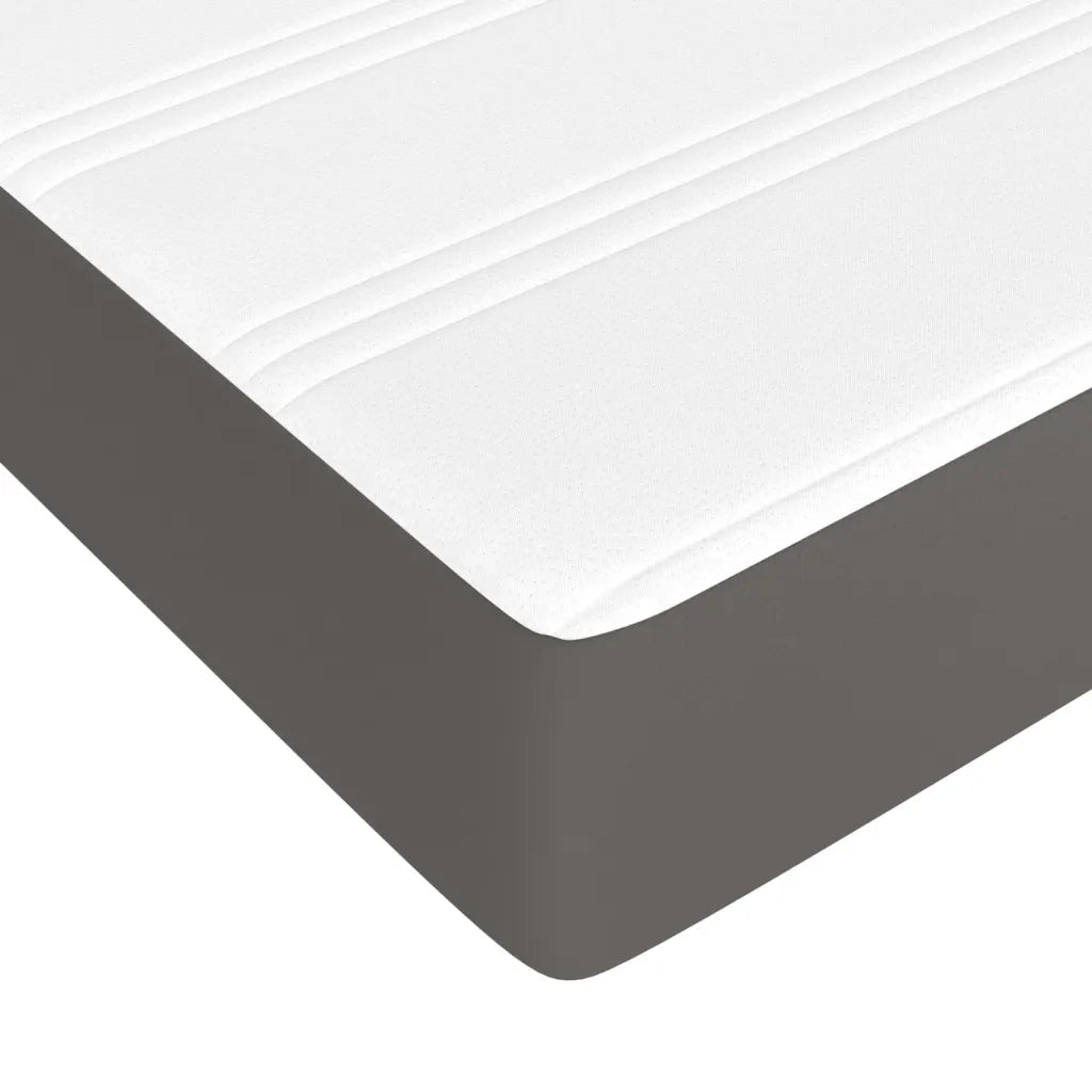 Giroletto a Molle con Materasso Grigio 140x190 cm in Similpelle 3144606
