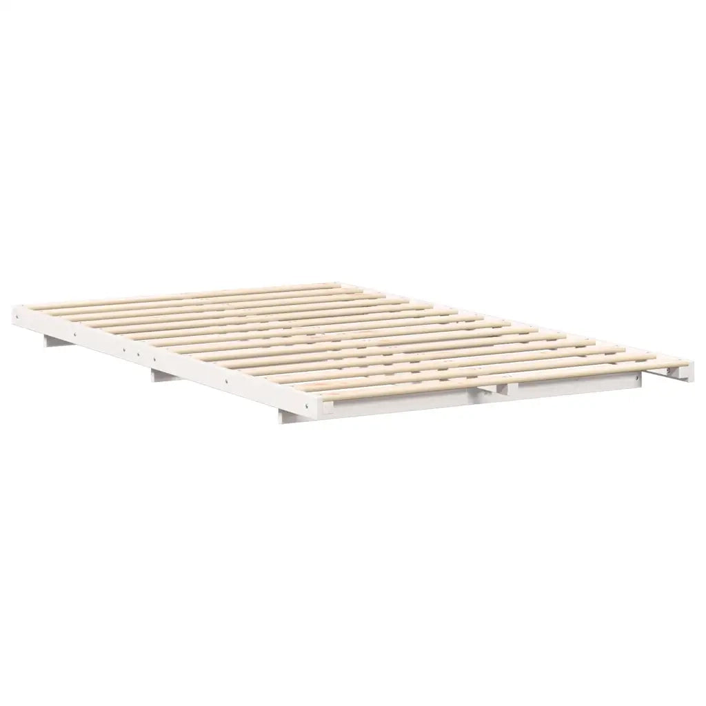 Struttura del letto-Giroletto-Rete del Letto Bianco 135 x 190 cm Pino massello 441060
