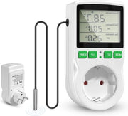 Regolatore di Temperatura Digitale 230V con Schermo LCD e Timer 16A per Riscaldamento e Raffreddamento - Adattatore per Gewächhi, Acquario, Terrario e Reptili