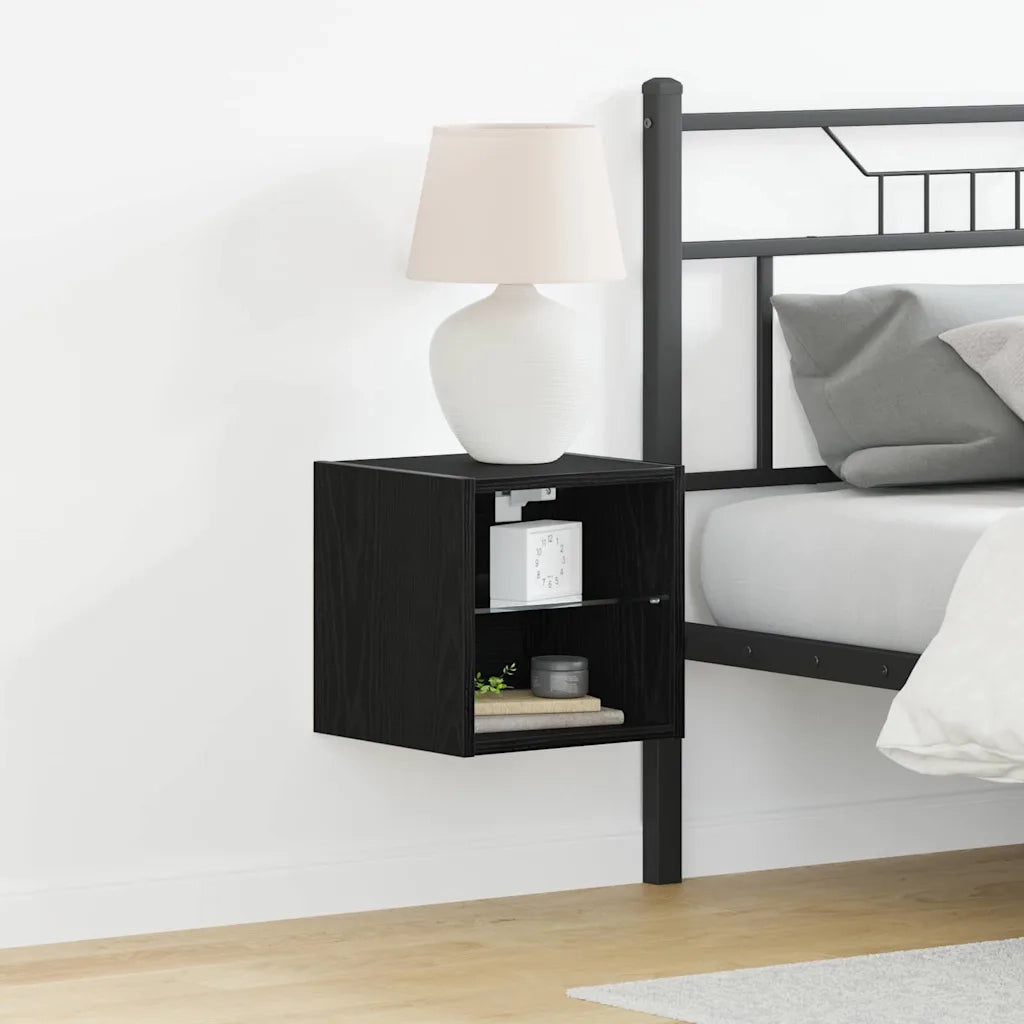 Set mobile TV 2 pz-Set di 2 Credenza per TV Nero 30 x 28,5 x 30 cm Legno multistrato