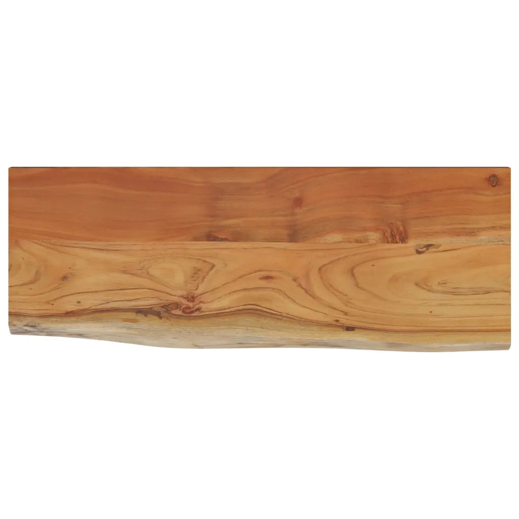 Mensola a Muro 80x30x2,5cm Rettangolare Legno Acacia Bordi Vivi 370238
