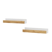 Vicco Scaffale a muro Rovere bianco/dorato 60 x 10 cm Set di 2