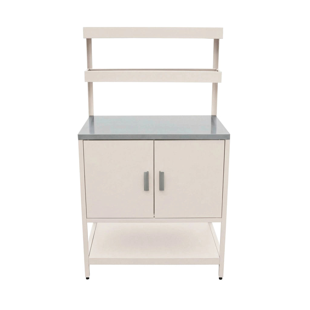 Cucina da esterno, 3 moduli in acciaio inox, beige