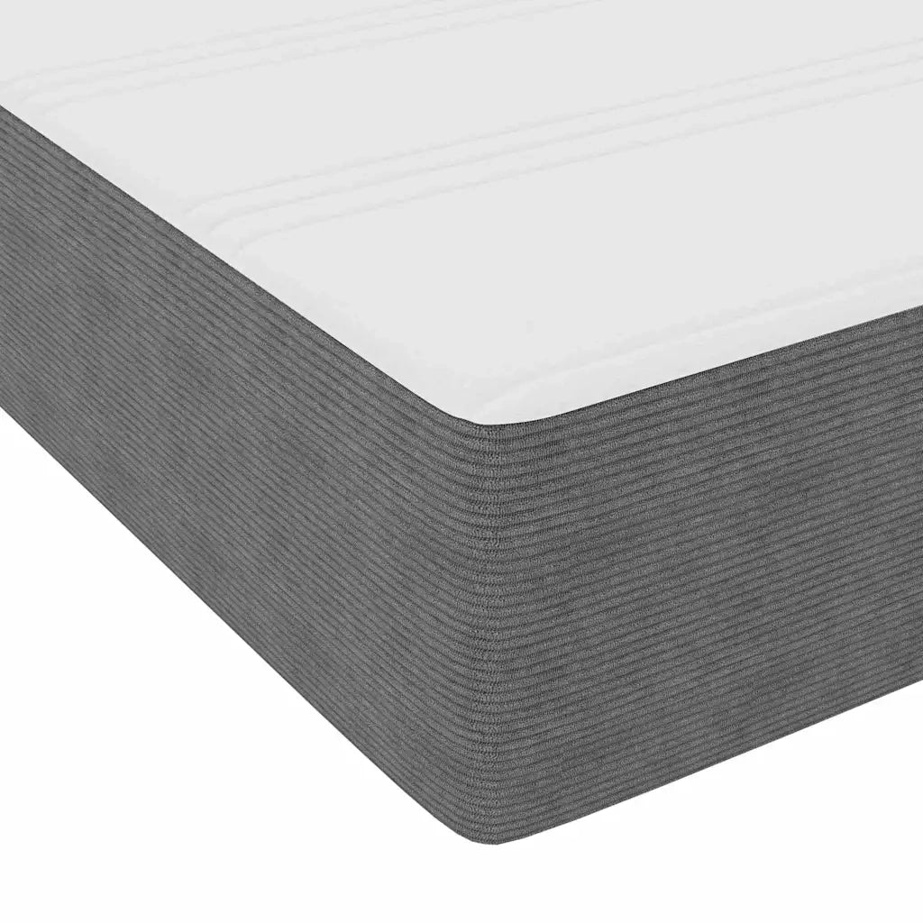 Letto a molle Grigio chiaro e bianco 120 x 190 cm 3337452