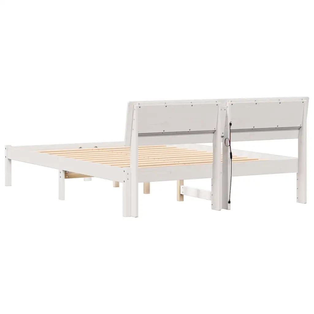 Struttura del letto-Giroletto-Rete del Letto Bianco 120 x 190 cm Pino massello 294518