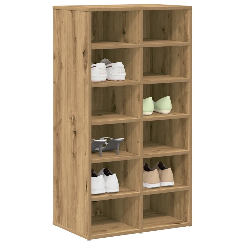 Scarpiera-Scaffale per scarpe Rovere Artigianale 54x34x100,5 cm in Truciolato