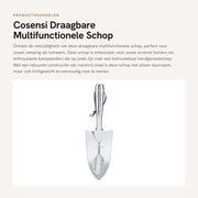 Tuingereedschap Multifunzionale Portatile - Acciaio Inossidabile - Dimensioni 28,5 x 8,2 cm - Robusto e Resistente all'Usura - Zappa