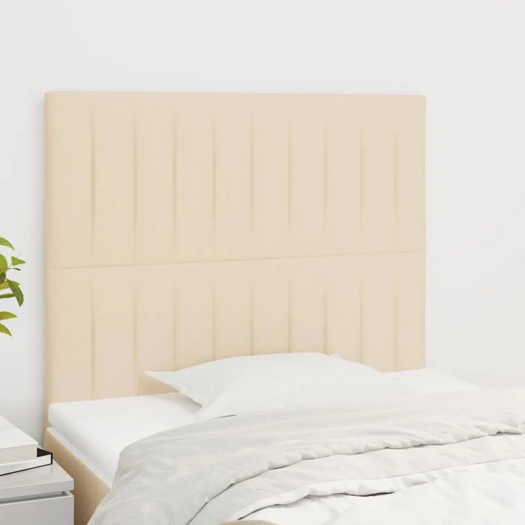 Testiera | Testata Crema 100x5x118/128 cm Tessuto