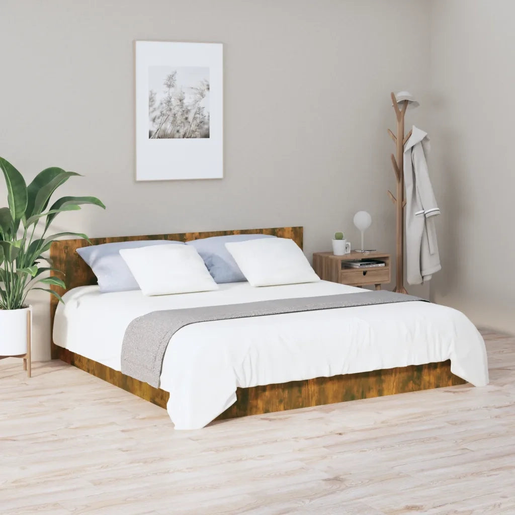 Testiera | Testata Letto Rovere Fumo 200x1,5x80 cm in Legno Multistrato