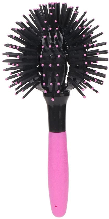 Spazzola per capelli a 360 gradi a forma rotonda - Anticorrosione - Per capelli umidi/secchi - Spazzola per capelli - Alta resistenza a temperature - Protegge i capelli - Spazzola per capelli con alta resistenza a temperature