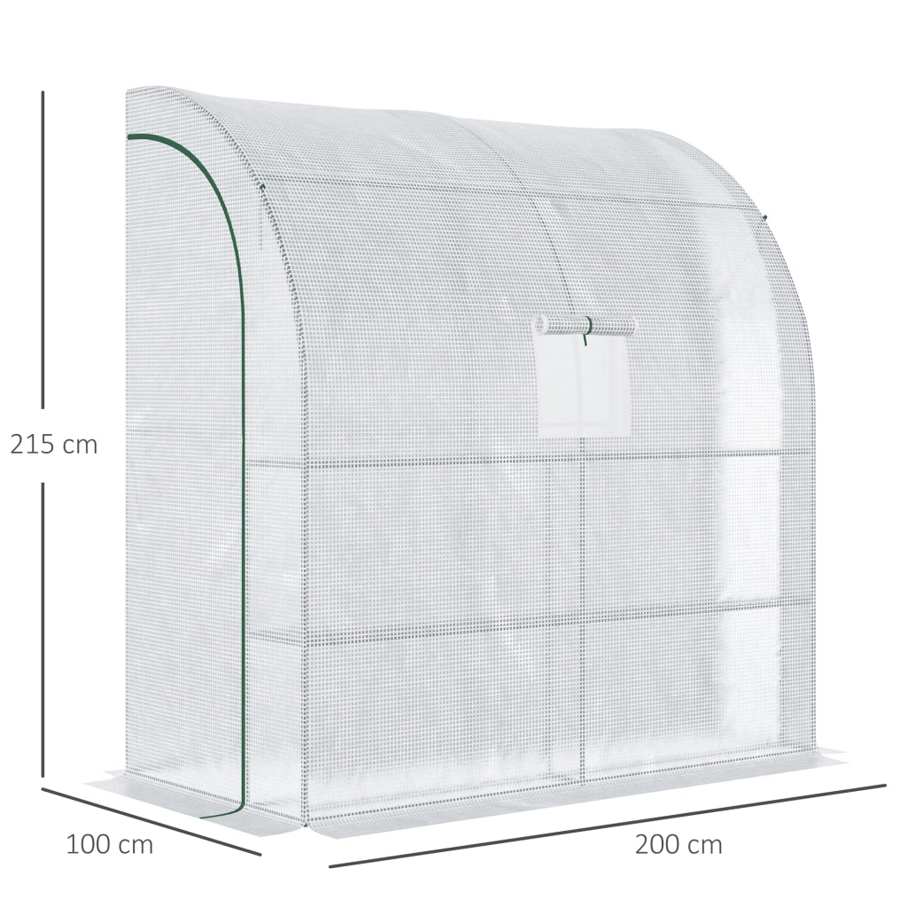 Serra da giardino con ripiani 3 livelli ¨C Minimal ¨C bianco 200x100x215 cm