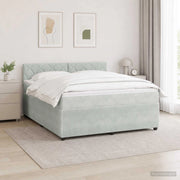 Letto box spring con materasso Grigio Chiaro 160 x 200 cm 3451715