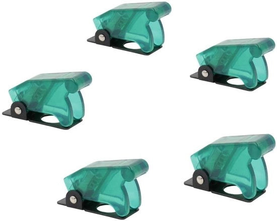 Schermatura a Protezione Acqua per Interruttori - 12mm - Set di 5 - Protezione per Interruttori - Colore Verde Vivace - Idoneo per Elettronica - Impermeabile