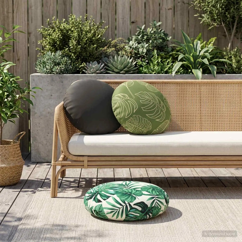 Federa 6 pcs HEERLEN Design a foglia Ø 60 cm Poliestere 923008