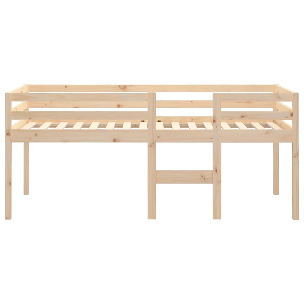 Letto singolo | Letto per adulti | Letto a Soppalco 90x200 cm in Legno Massello di Pino