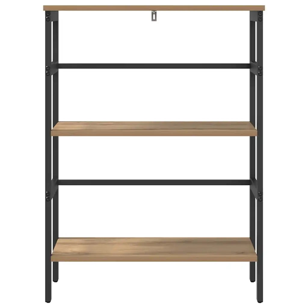 Libreria-Scaffale per Libri-Mobile di Stoccaggio Rovere artigianale 60 x 29,5 x 81 cm Legno multistrato