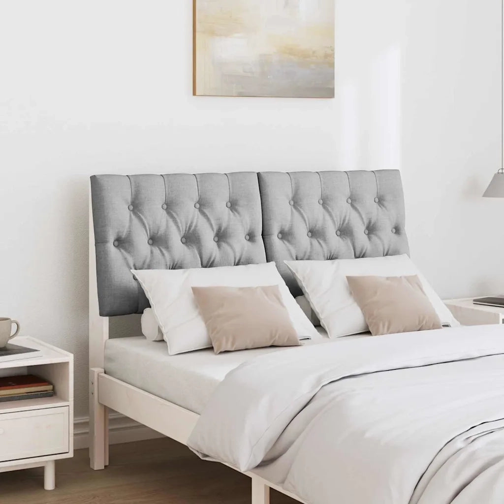 Testiera | Testata imbottita Grigio chiaro 120 cm Pino massello