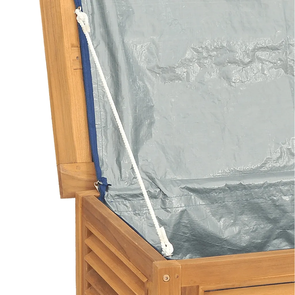 Contenitore Giardino con Borsa 175x50x55 cm Legno Massello Teak 363273