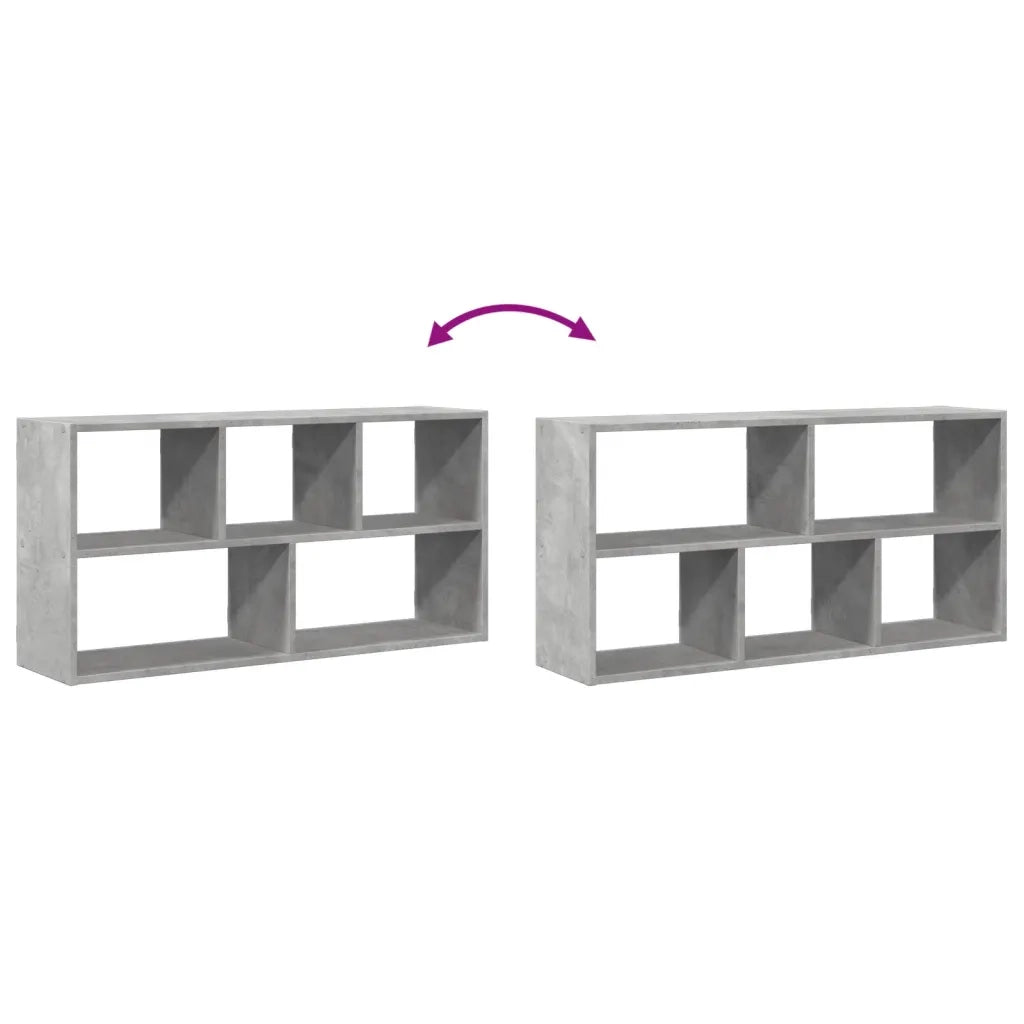 Scaffale a Muro | Mensola a parete Grigio Cemento 100x25x50 cm Legno Multistrato