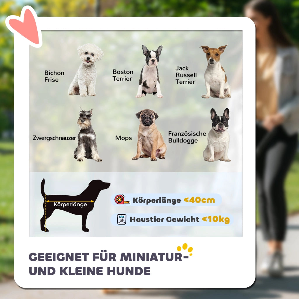 Carrello per cani pieghevole con cestino rimovibile ¨C zephmum ¨C Nero Khaki Bianco 81x58x97.5 cm