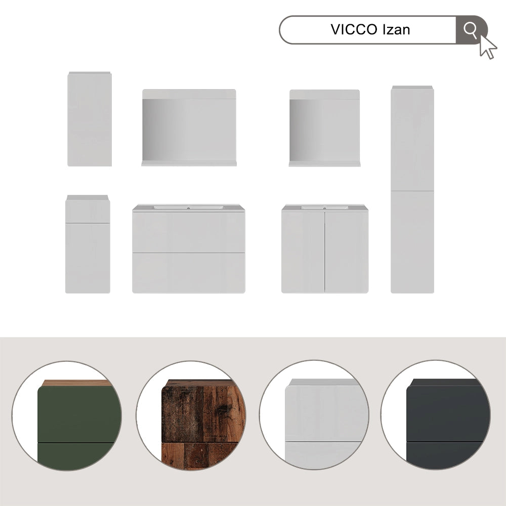 Vicco mobiletto bagno Oldstyle 36.6 x 76.6 cm con cassetto e anta