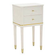 Comodino Camille Bianco cm 40x30x71