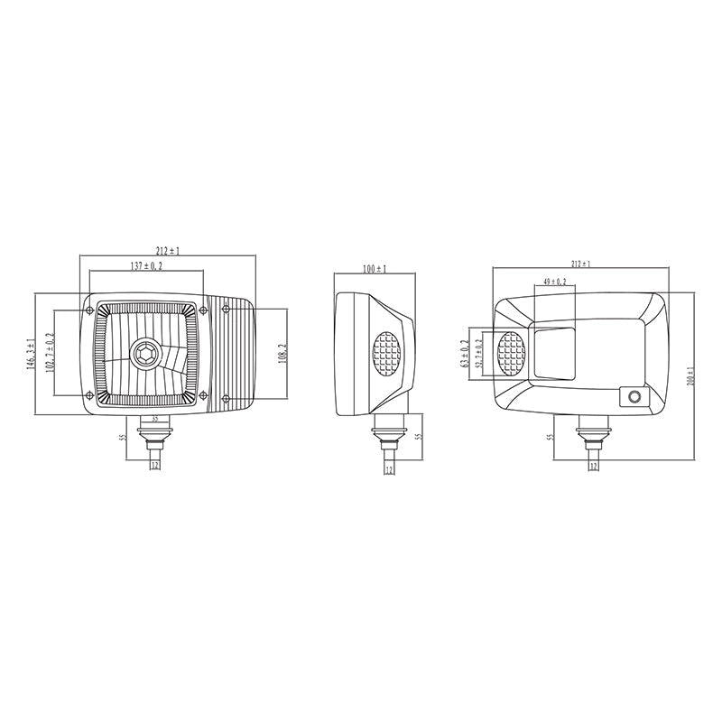 Set di lampade tipo faro con indicatori di direzione destro e sinistro 12V HR-A-023 Breckner Germany