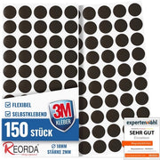Pannelli magnetici autoadesivi - Strisce magnetiche - Adesivo 3M per la massima tenuta - Pannelli magnetici piani | Adesivo magnetico autoadesivo (150 pezzi)
