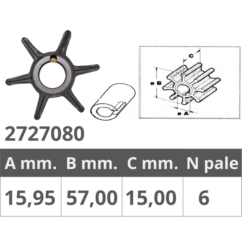 GIRANTE FORCE 2T 35-45-55 HP CHRYSLER/FORCE IMPELLER 47-F433065