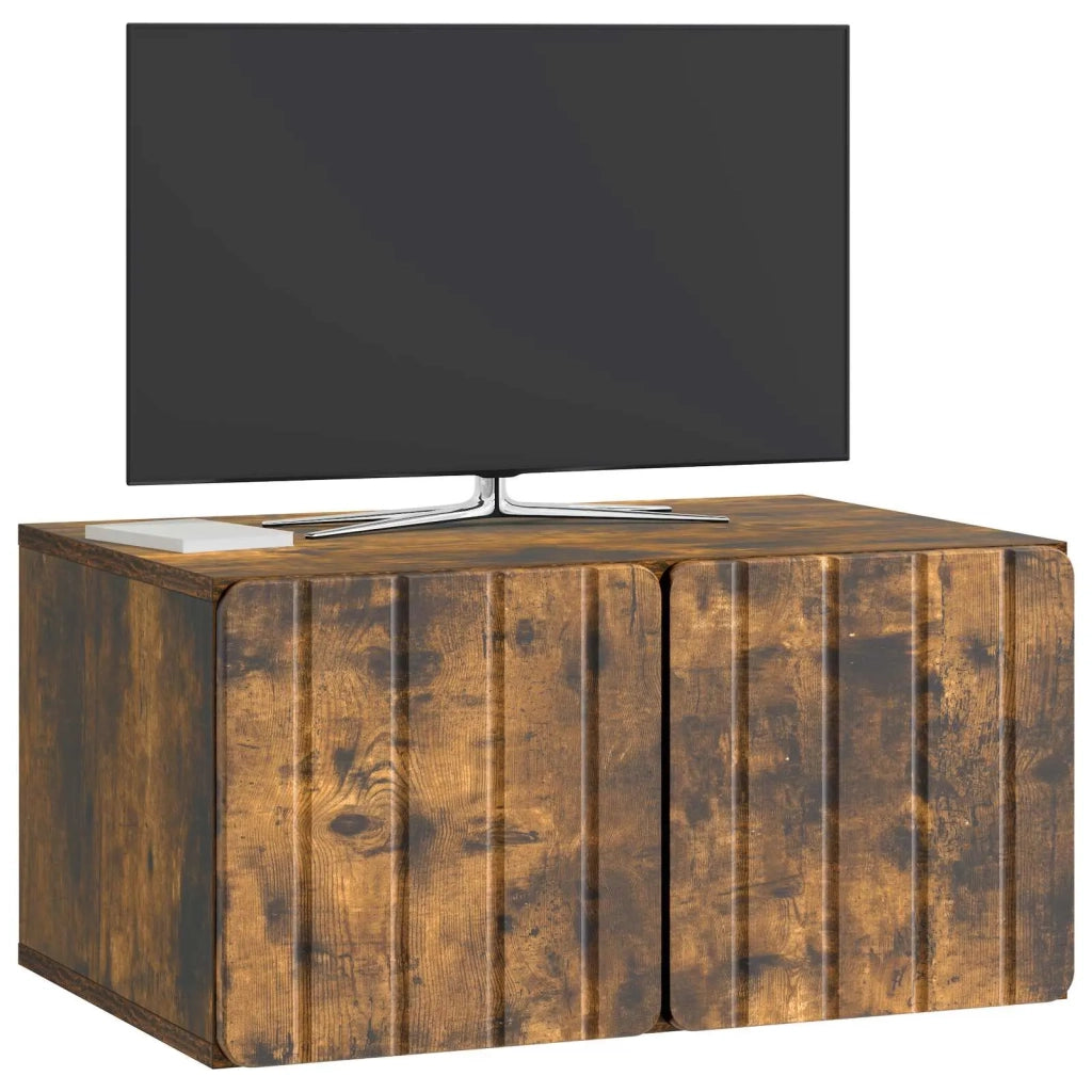Mobile Porta TV da Muro Rovere Fumo 59,5 x 41 x 30 cm 898340