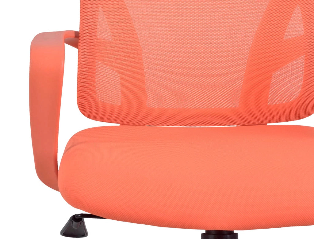 Sedia studio Hispanohogar altezza regolabile in tessuto arancione