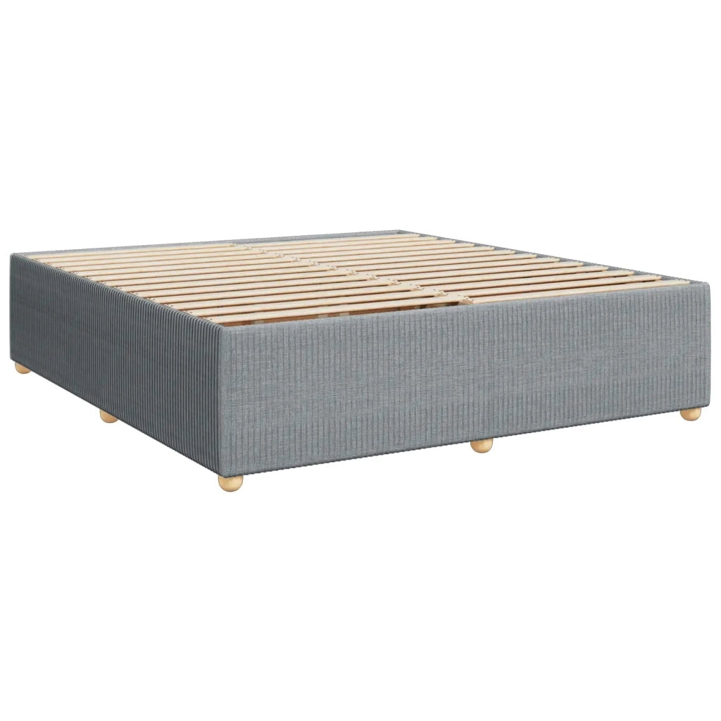 Letto Box Spring LED con Materasso Grigio Chiaro 160 x 200 cm 3455888