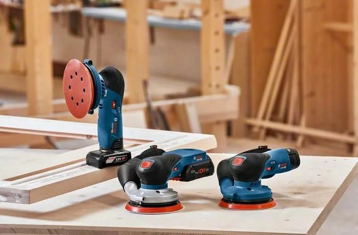 Bosch 0 601 372 201 GEX 18V-125 Professional Levigatrice orbitale casuale Motore brushless Velocita' 6000-10000 giri-min Colletto 125 mm Velcro colore Nero Blu Grigio Rosso