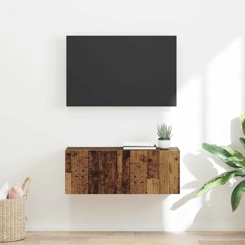 Mobile TV da parete-Mobile TV a Muro-Credenza TV Legno vecchio 60 x 31 x 29.5 cm 545560