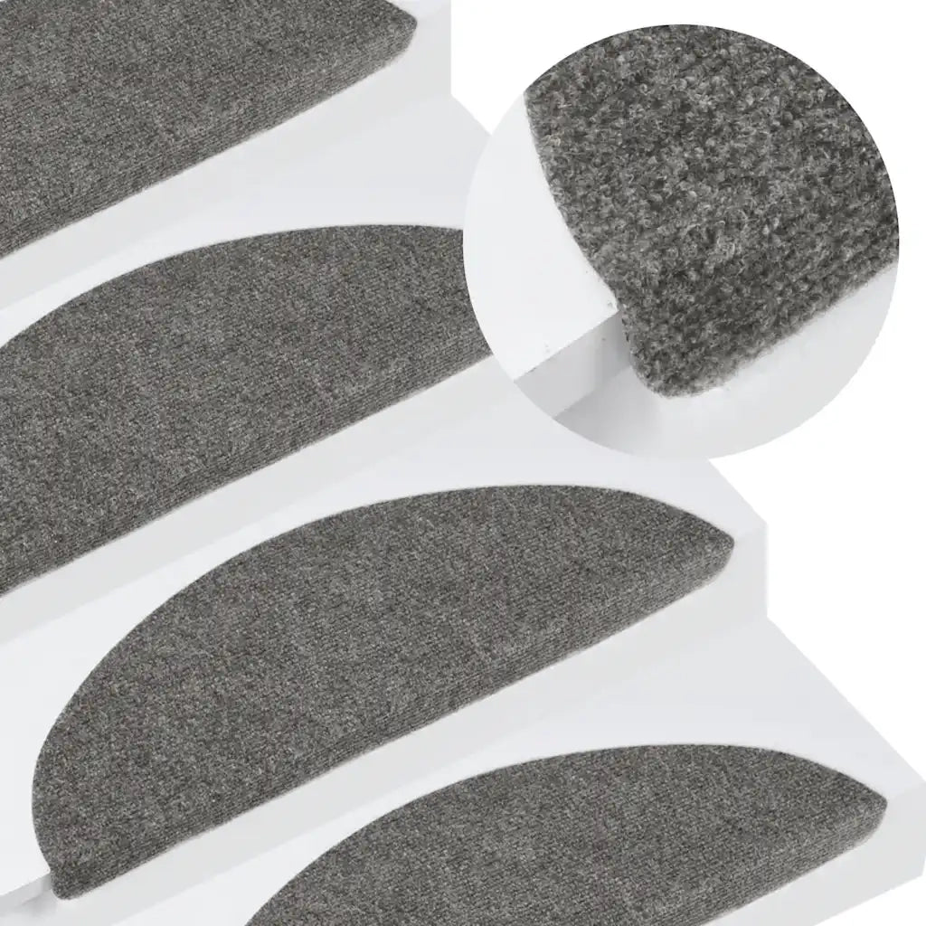 Tappetini Autoadesivi per Scale 10 pz | Gradini per Scale Grigi 56x17x3 cm
