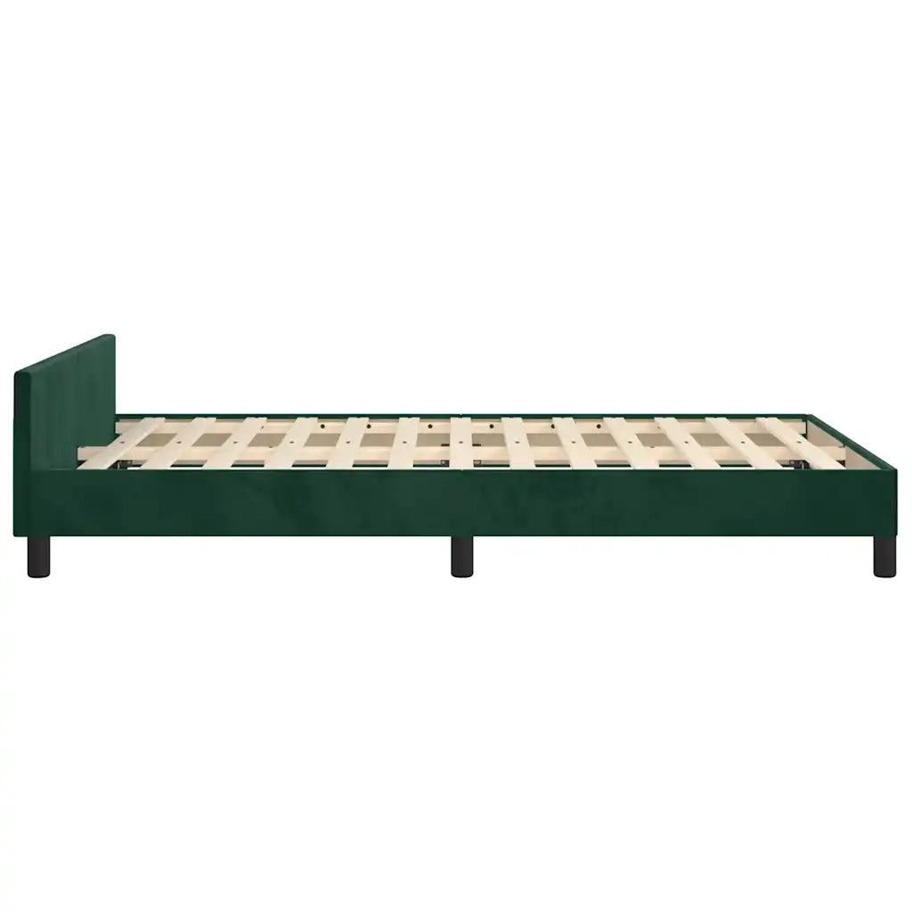 Giroletto senza Materasso Verde Scuro 120x200 cm in Velluto 3125626