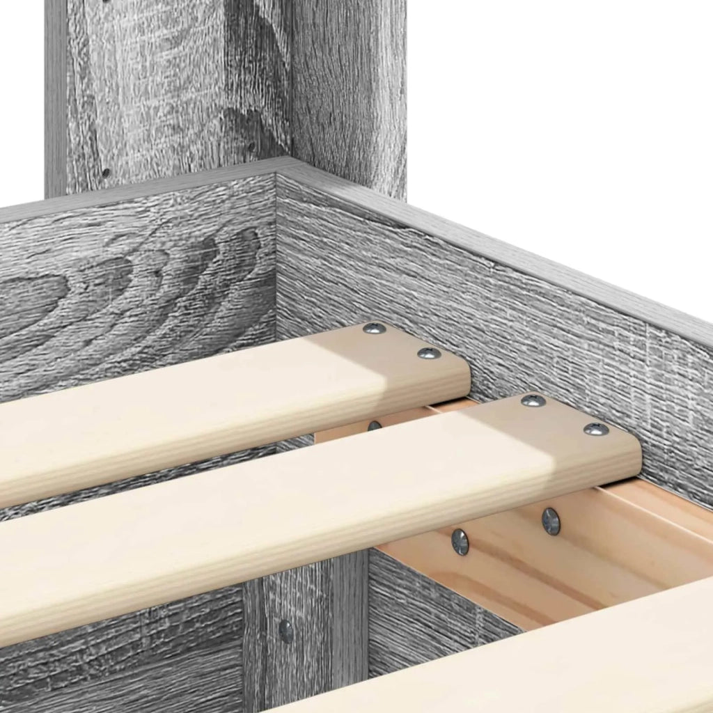 Struttura del letto con stoccaggio e testata Grigio Sonoma 3414334