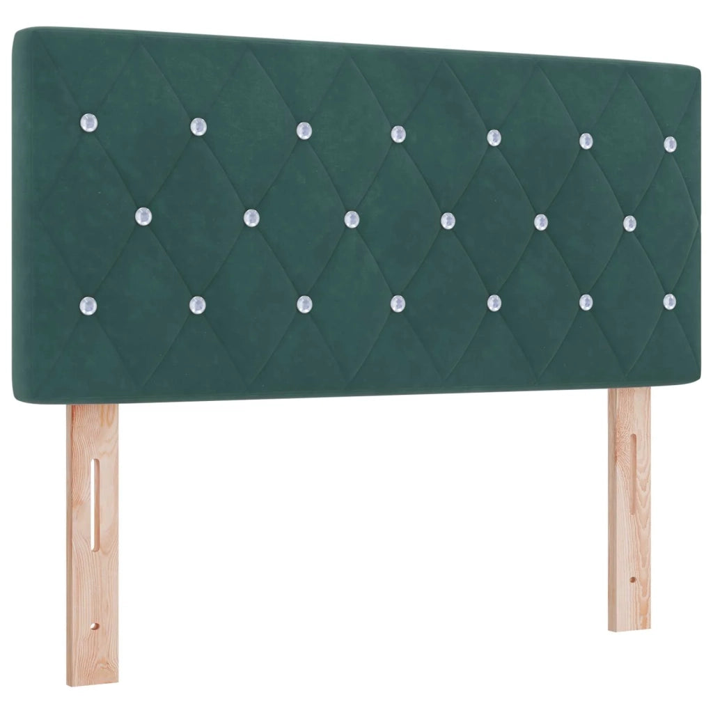 Letto con Box Spring, Materasso e LED Verde Scuro 90 x 200 cm 3452099