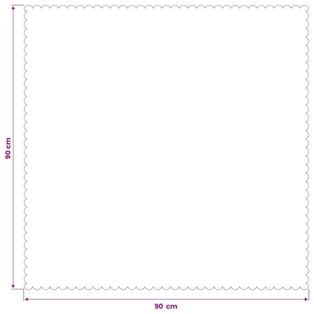 Tovaglia da Tavolo 5 pz Quadrato Bianco Crema 90 x 90 cm 42040412