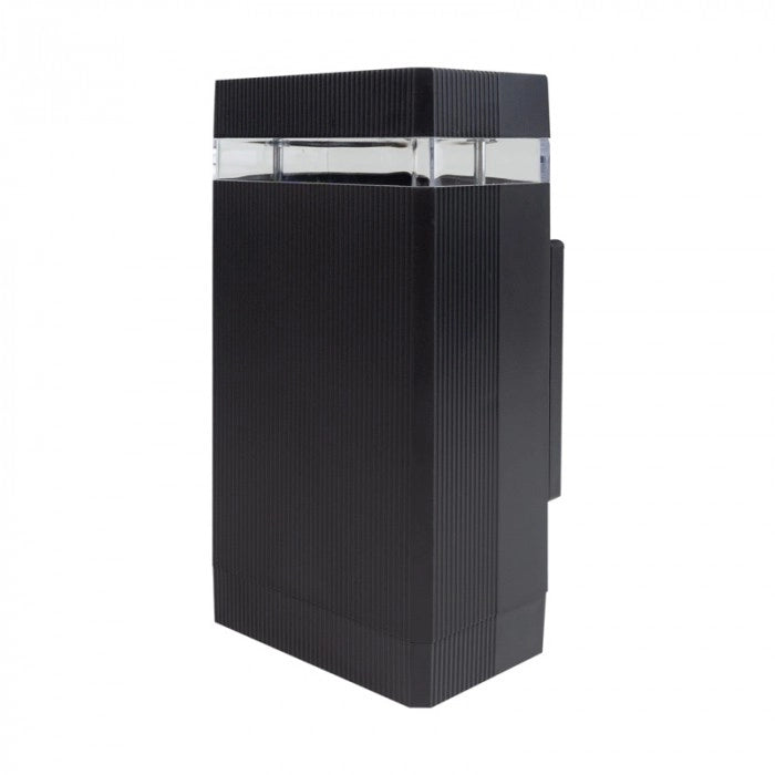 Applique esterno moderno nero 1 luce GU10 IP44 Ecolight