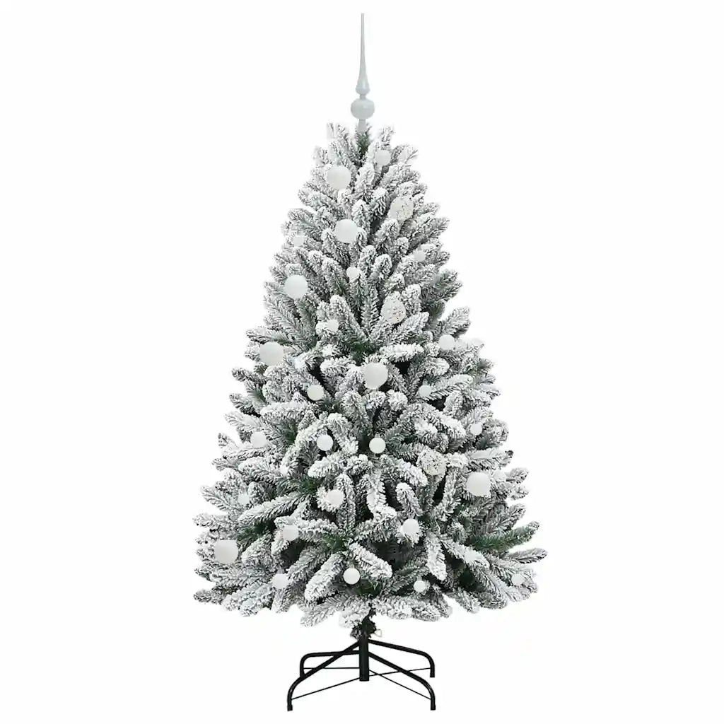 Albero di Natale artificiale con 150 LED Verde e Bianco 150 cm 3395742