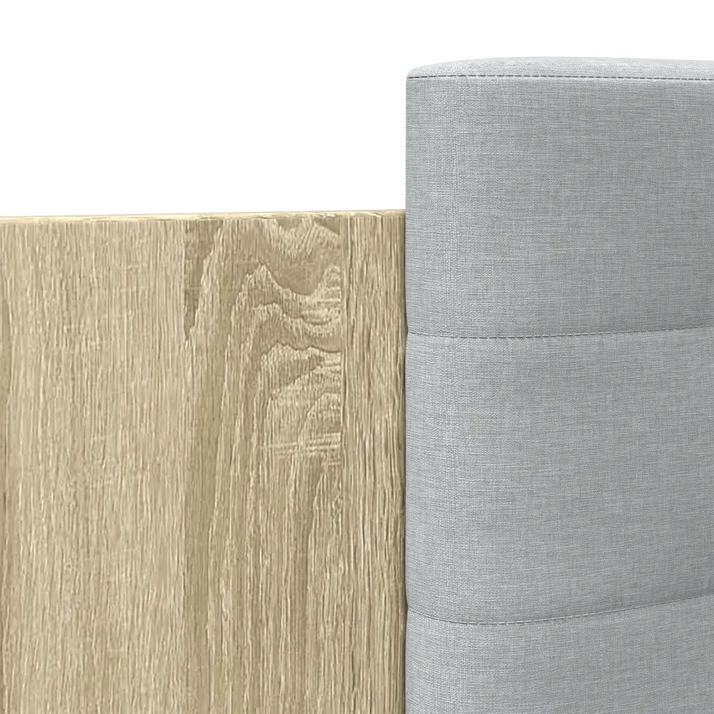 Giroletto con Testiera e LED-Struttura Letto con testiera Rovere Sonoma 160x200 cm 661364