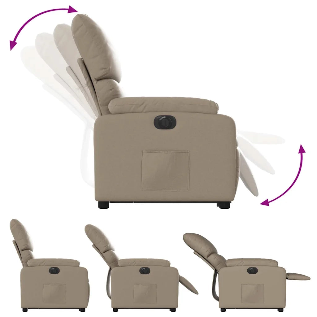 Poltrona Alzapersona Reclinante Elettrica Cappuccino Similpelle 3204906