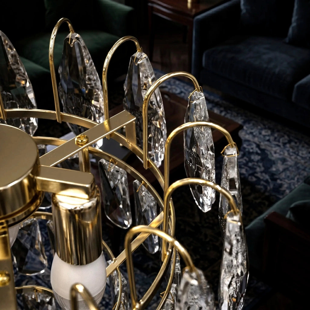 Lampada A Sospensione In Cristallo Swe078-cp 30cm Gold