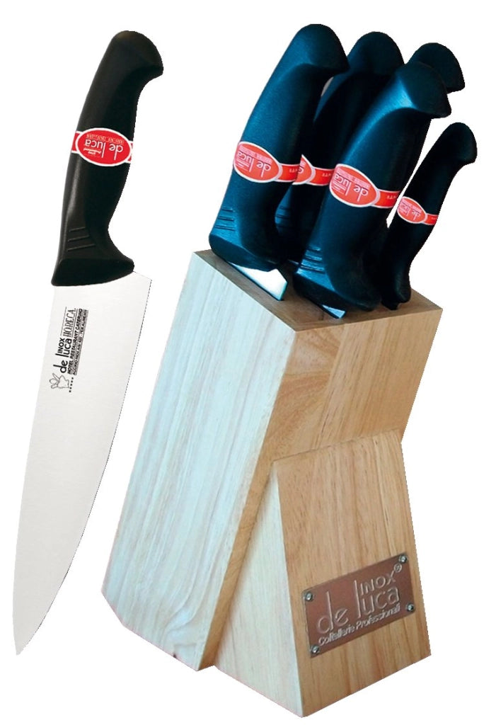 SET COLTELLI CON CEPPO 5 pezzi - DE LUCA COLTELLERIE
